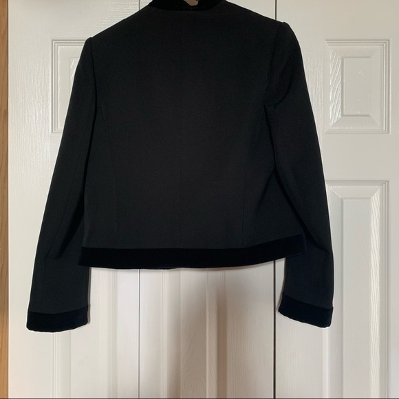 NWT Authentic Burberry black blazer jacket velvet details size 6 - Picture 13 of 16